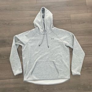 Grey under armour hoodie, size L